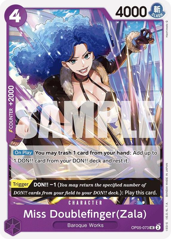 Miss Doublefinger(Zala) (Reprint) - OP05-073 - Uncommon  (No Pencil Mark)