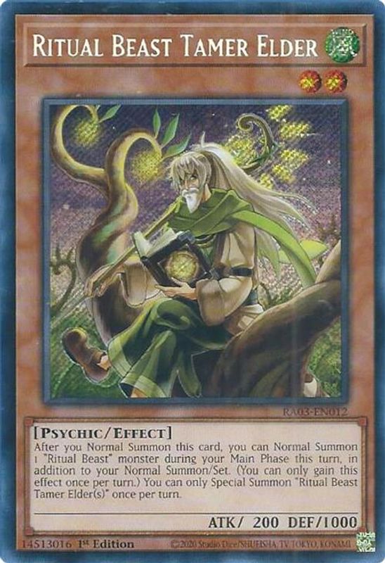 Ritual Beast Tamer Elder (Secret Rare) - RA03-EN012 - Secret Rare - 1st Edition