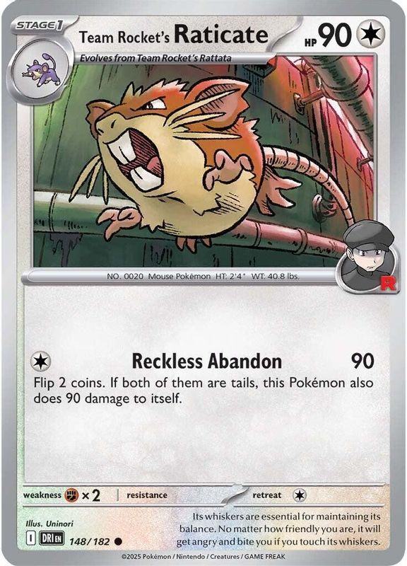 Team Rocket's Raticate - 148/182 - Common