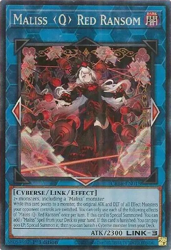 Maliss Q Red Ransom (CR) - CRBR-EN018 - Collector's Rare - 1st Edition
