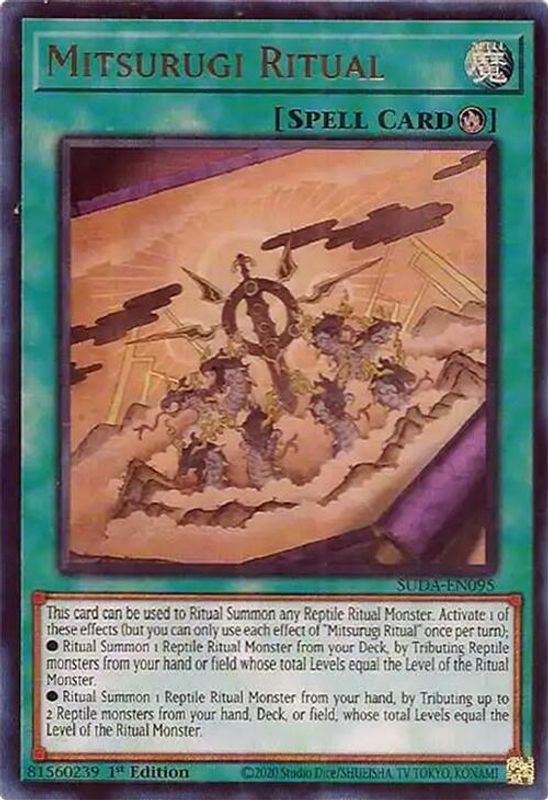Mitsurugi Ritual - SUDA-EN095 - Ultra Rare - 1st Edition