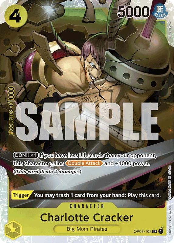Charlotte Cracker (Reprint) - OP03-108 - Super Rare  (No Pencil Mark)