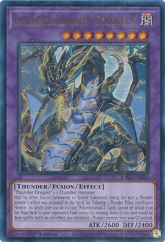 Thunder Dragon Colossus (UR) - RA03-EN036 - Ultra Rare - 1st Edition