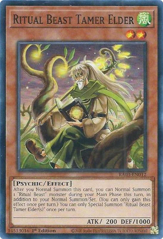 Ritual Beast Tamer Elder - RA03-EN012 - Super Rare - 1st Edition