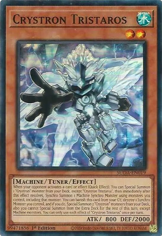 Crystron Tristaros - SUDA-EN019 - Super Rare - 1st Edition