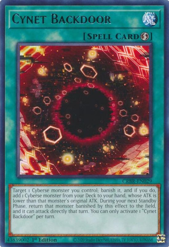 Cynet Backdoor - CRBR-EN029 - Rare - 1st Edition