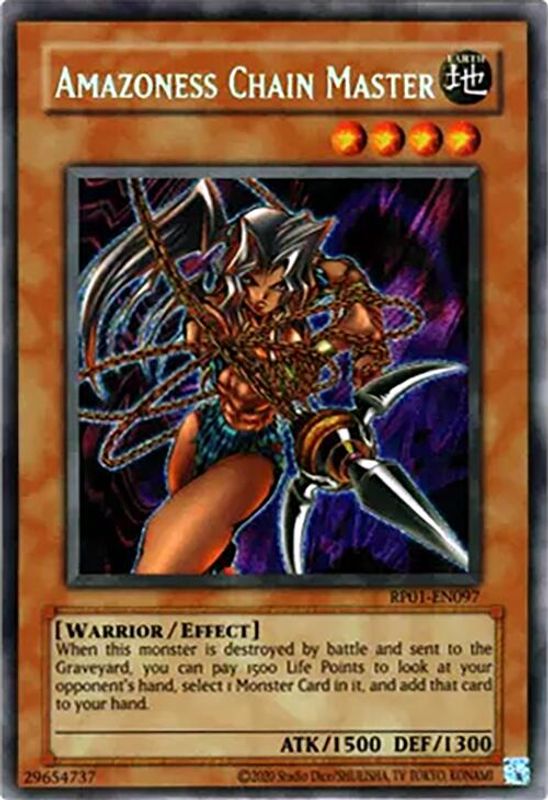 Amazoness Chain Master (2020 Date Reprint) - RP01-EN097 - Secret Rare