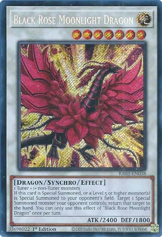 Black Rose Moonlight Dragon (Secret Rare) - RA03-EN038 - Secret Rare - 1st Edition