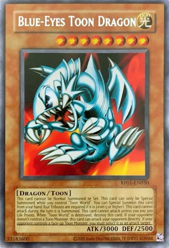 Blue-Eyes Toon Dragon (2020 Date Reprint) - RP01-EN050 - Rare