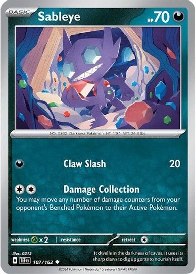 Sableye - 107/162 - Uncommon