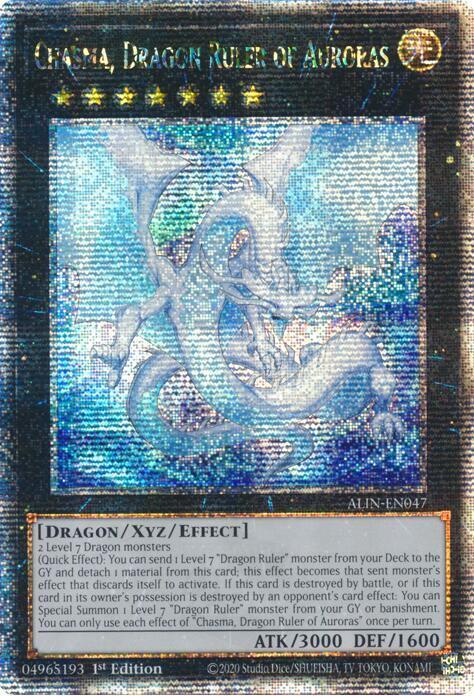 Chasma, Dragon Ruler of Auroras - ALIN-EN047 - Quarter Century Secret Rare - 1st Edition
