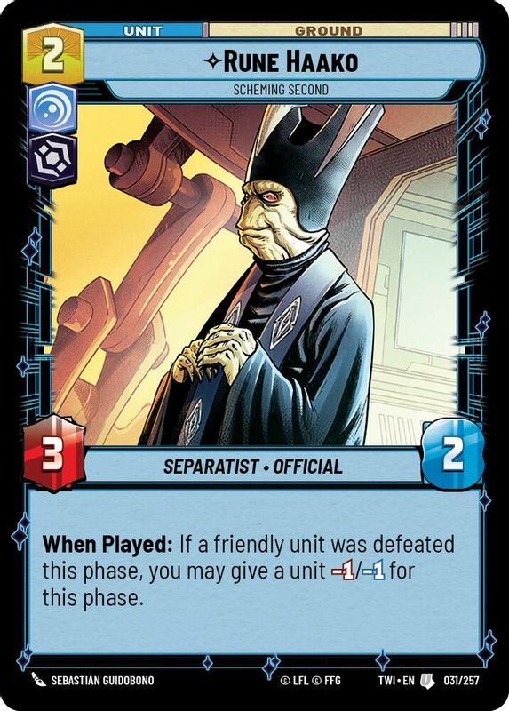 Rune Haako - Scheming Second - 031/257 - Uncommon