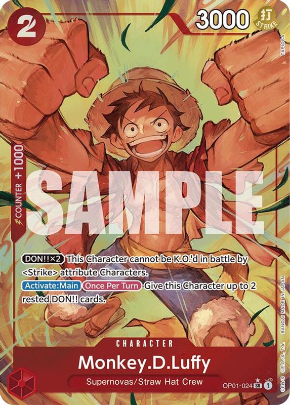 Monkey.D.Luffy (PRB01) (Alternate Art) - OP01-024 - Super Rare