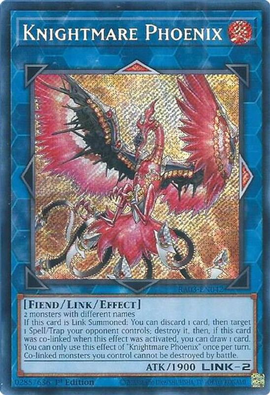 Knightmare Phoenix (Secret Rare) - RA03-EN042 - Secret Rare - 1st Edition