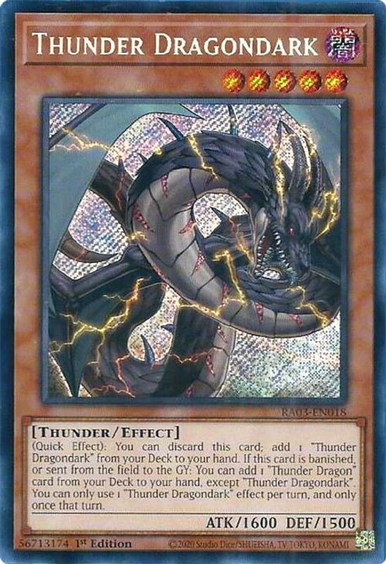 Thunder Dragondark (Secret Rare) - RA03-EN018 - Secret Rare - 1st Edition