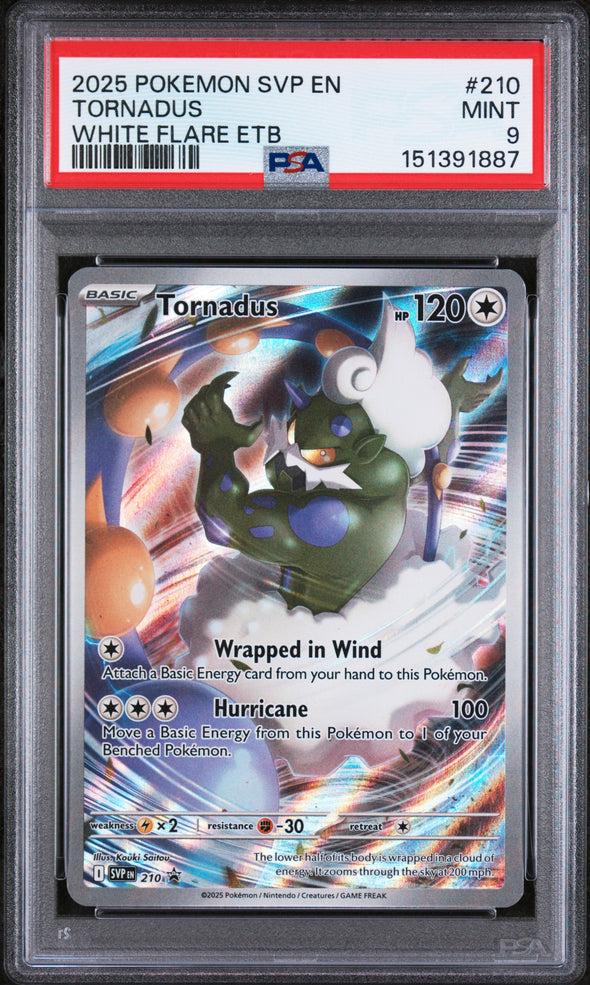 TORNADUS (210) - POKEMON SVP EN-SV BLACK STAR PROMO - WHITE FLARE ETB - MINT 9