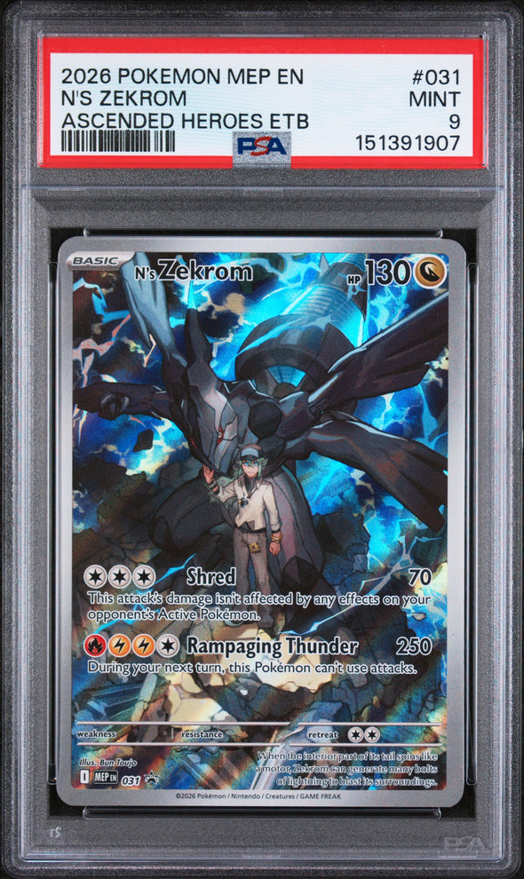 N'S ZEKROM (031) - POKEMON MEP EN-ME BLACK STAR PROMO - ASCENDED HEROES ETB - MINT 9