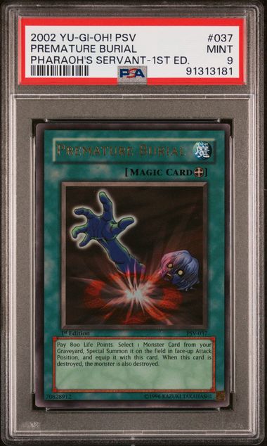 PREMATURE BURIAL (037) - YUGIOH PSV-PHARAOH'S SERVANT - PHARAOH'S SERVANT-1ST ED. - MINT 9