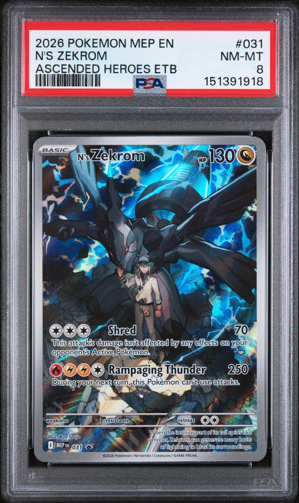 N'S ZEKROM (031) - POKEMON MEP EN-ME BLACK STAR PROMO - ASCENDED HEROES ETB - NM-MT 8