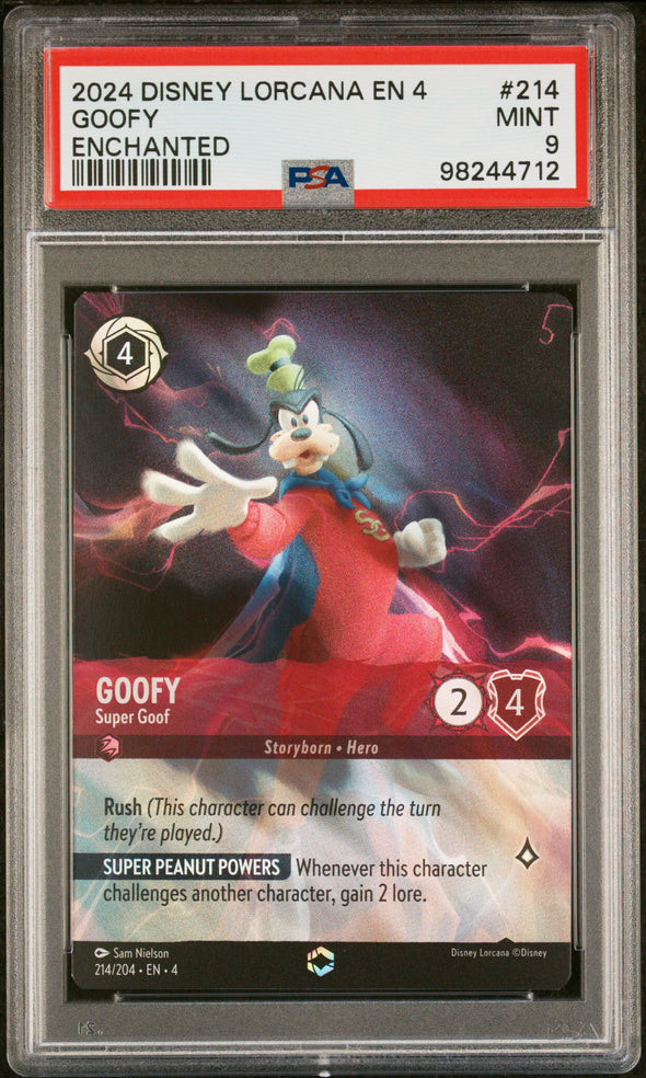 GOOFY (214) - DISNEY LORCANA EN 4-URSULA'S RETURN - ENCHANTED - MINT 9