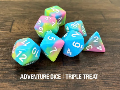 Adventure Dice - 7 Piece Set - Triple Treat