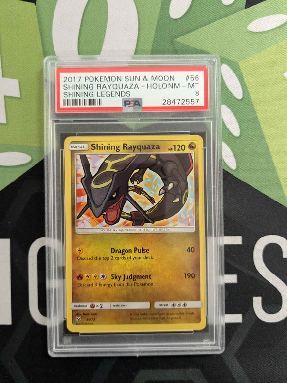 Shining Rayquaza - Shining Legends - Holo - PSA Graded 8 NM-MT