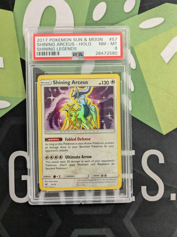 401 Games Canada - Shining Arceus - Shining Legends - Holo - PSA Graded 8 NM-MT 401 Games Canada - Shining Arceus - Shining Legends - Holo - PSA Graded 8 NM-MT