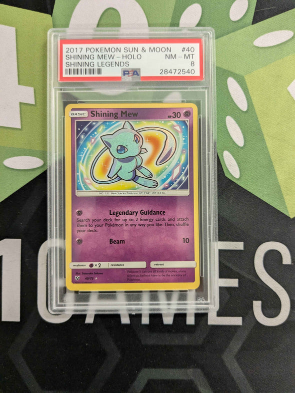 Shining Mew - Shining Legends - Holo - PSA Graded 8 NM-MT