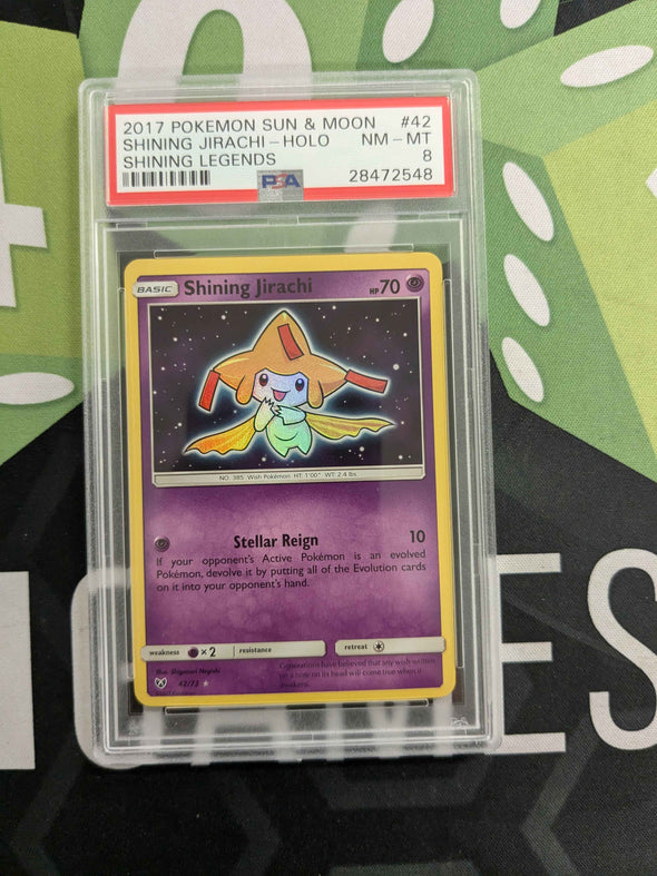 Shining Jirachi - Shining Legends - Holo - PSA Graded 8 NM-MT