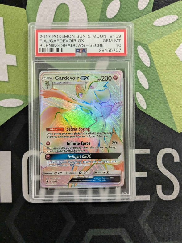 Gardevoir GX - Burning Shadows - Hyper Rare - PSA Graded 10 GEM MT