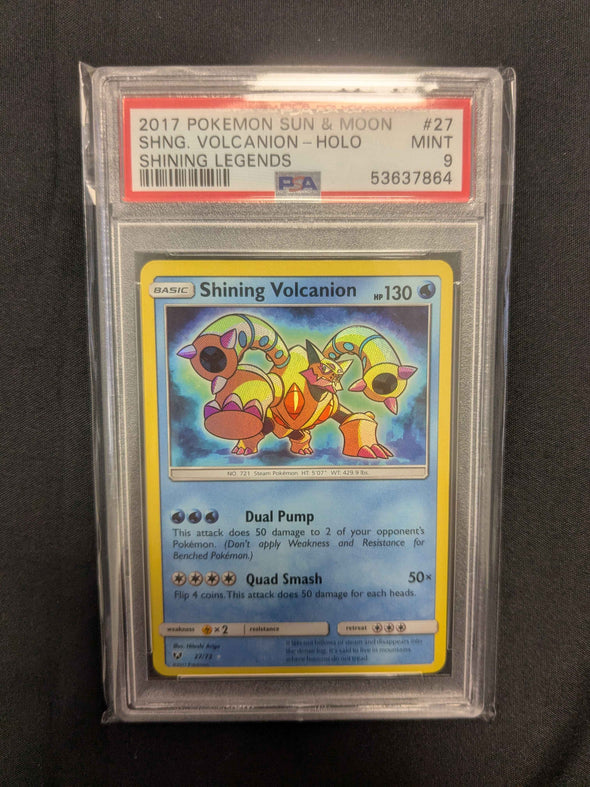 Shining Volcanion - Shining Legends - Holo - PSA Graded 9 MINT