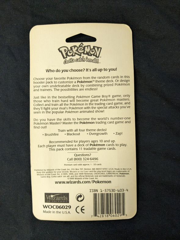 1999 Pokemon Base Set Blister Pack - Fully Sealed - Blastoise