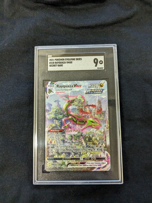 Rayquaza VMAX - Evolving Skies Secret Rare - SGC Graded 9 MT