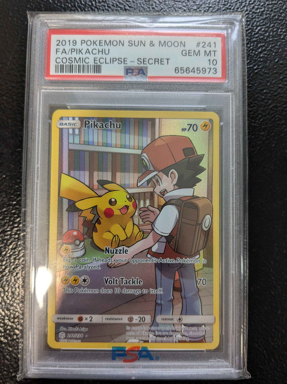 Pikachu - Cosmic Eclipse - Secret Rare - PSA GEM MT 10