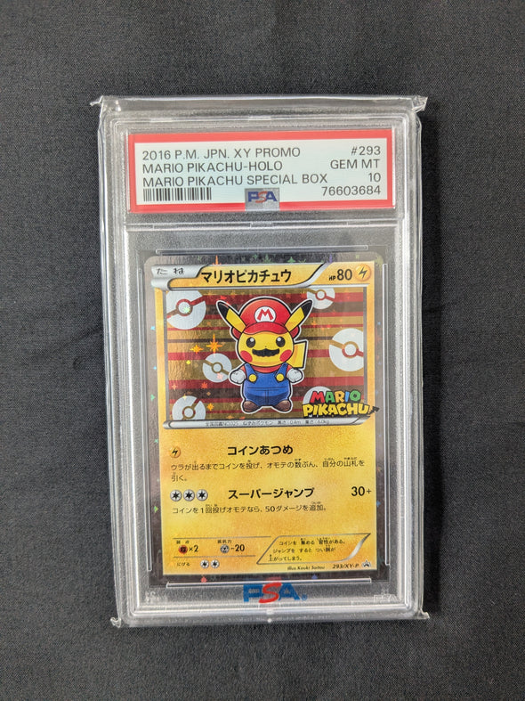 Mario Pikachu - Mario Pikachu Special Box - Promo - PSA Graded 10 GEM MT