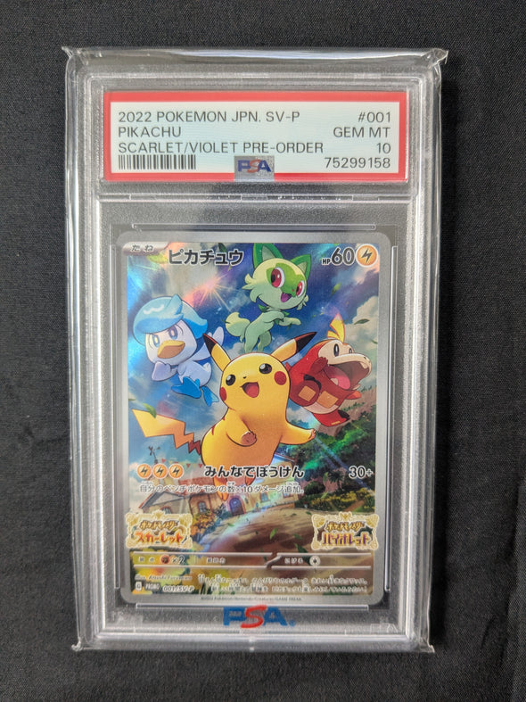 Pikachu - Scarlet/Violet Pre-Order - Promo - PSA Graded 10 GEM MT