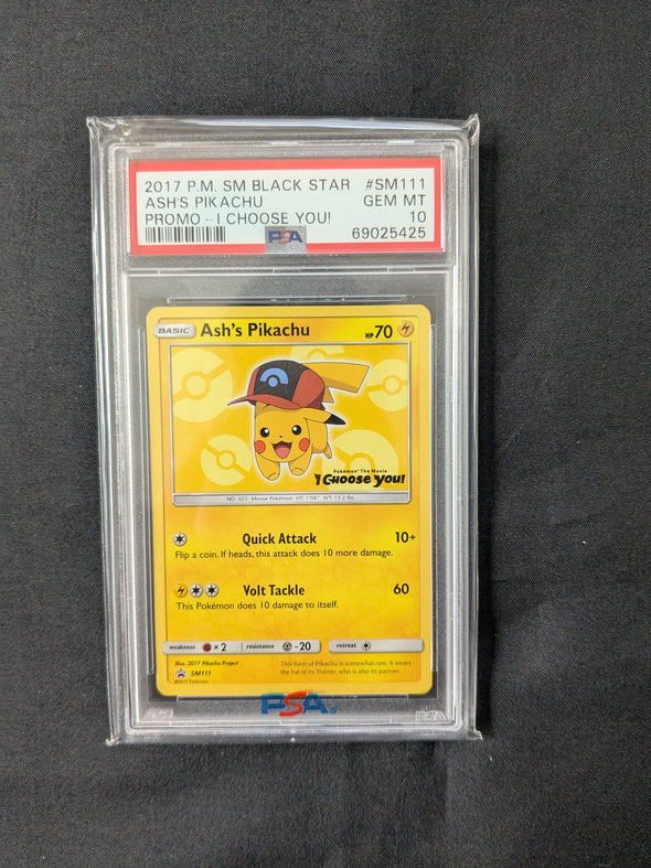 Ash's Pikachu SM 111 - I Choose You! - Promo - PSA Graded 10 GEM MT