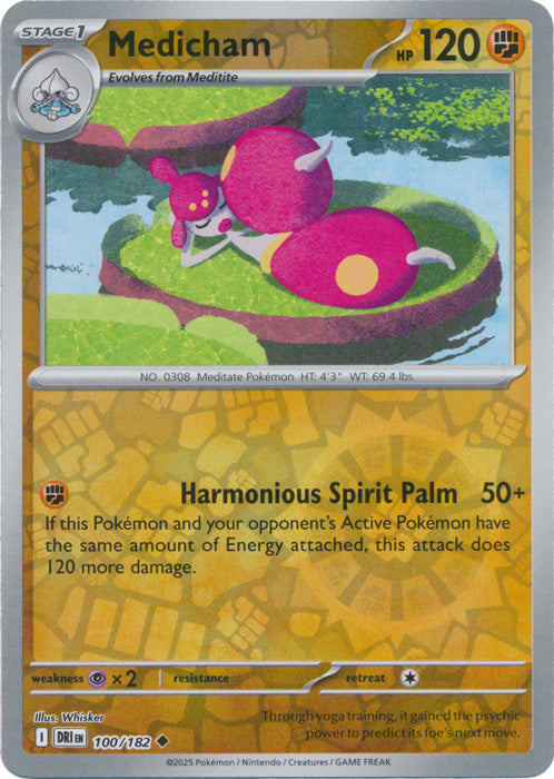 Medicham - 100/182 - Uncommon - Reverse Holo