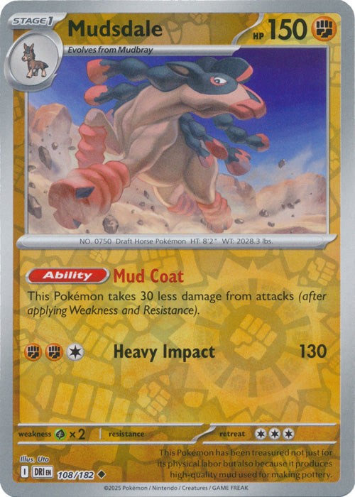 Mudsdale - 108/182 - Uncommon - Reverse Holo