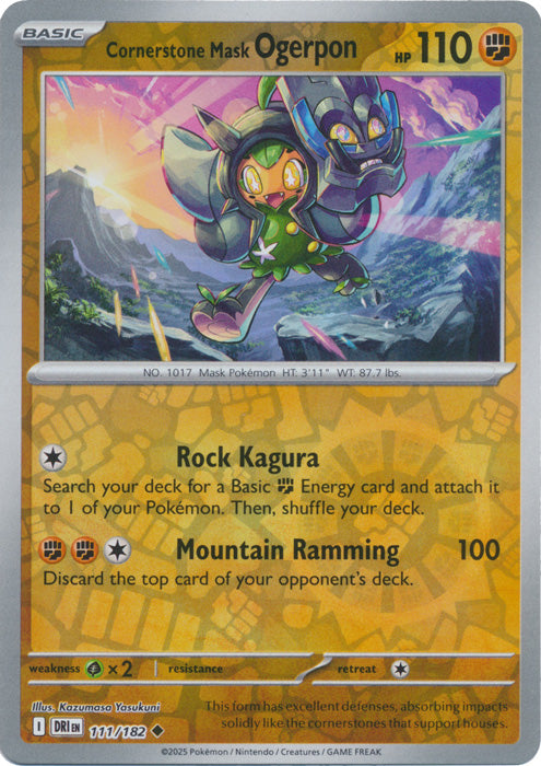 Cornerstone Mask Ogerpon - 111/182 - Uncommon - Reverse Holo