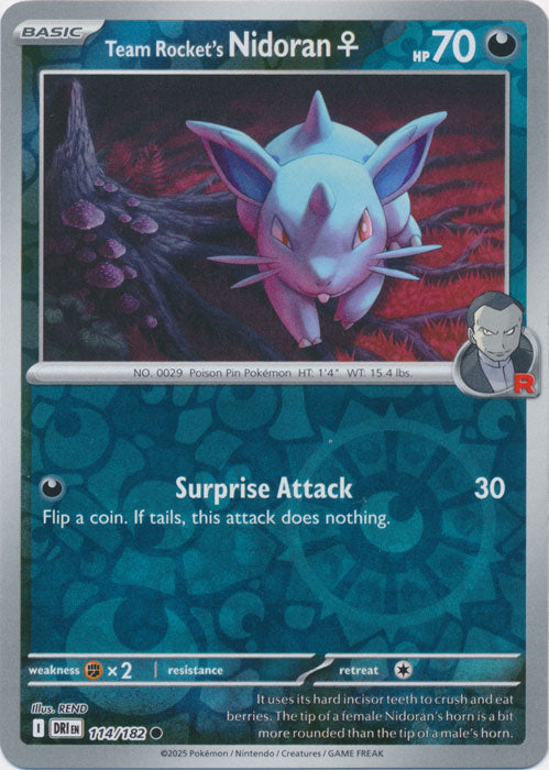 Team Rocket's Nidoran - 114/182 - Common - Reverse Holo