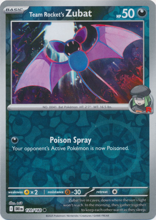 Team Rocket's Zubat - 120/182 - Common - Reverse Holo