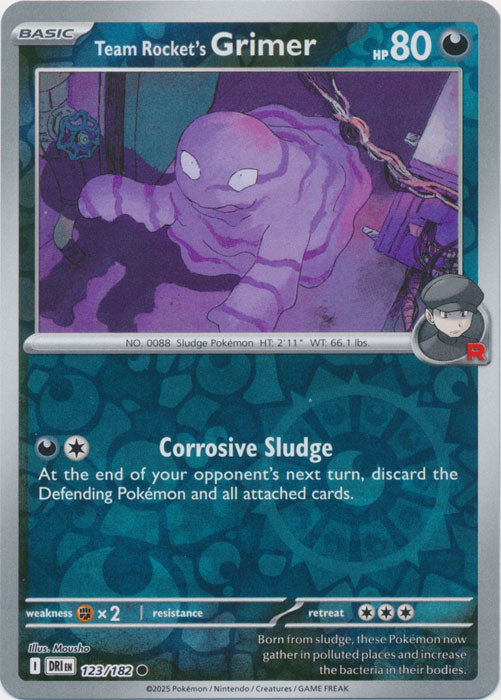 Team Rocket's Grimer - 123/182 - Common - Reverse Holo