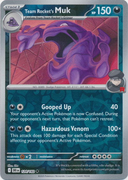 Team Rocket's Muk - 124/182 - Uncommon - Reverse Holo