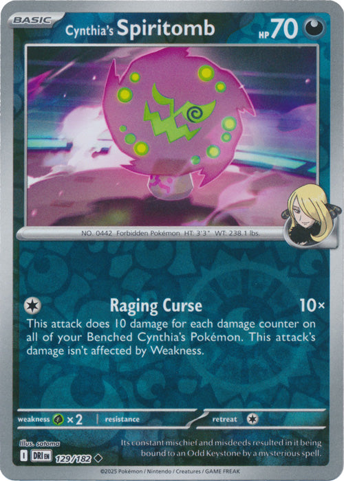 Cynthia's Spiritomb - 129/182 - Uncommon - Reverse Holo