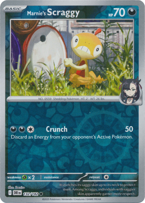 Marnie's Scraggy - 132/182 - Common - Reverse Holo