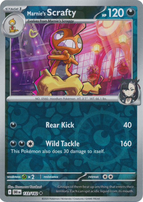 Marnie's Scrafty - 133/182 - Uncommon - Reverse Holo