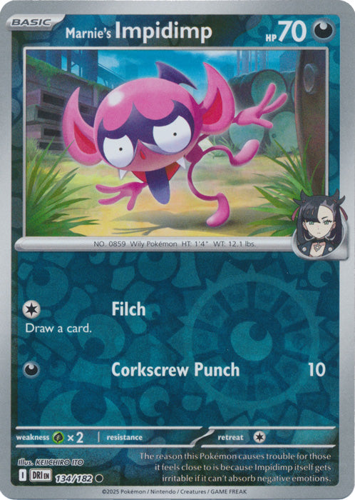 Marnie's Impidimp - 134/182 - Common - Reverse Holo