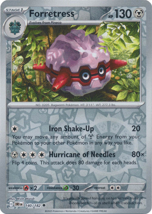 Forretress - 140/182 - Uncommon - Reverse Holo