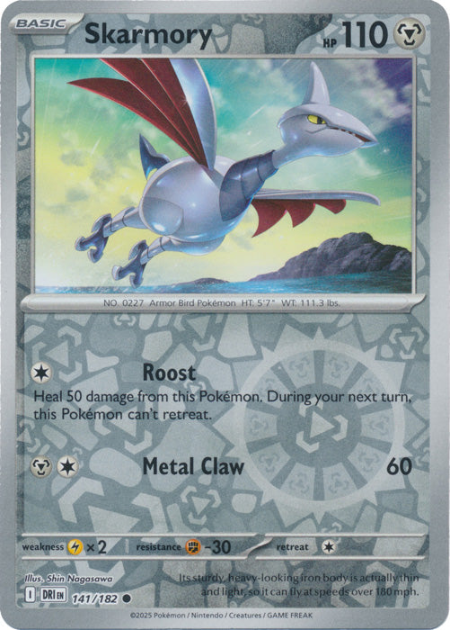 Skarmory - 141/182 - Common - Reverse Holo